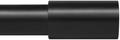 Ivilon Black Curtain Rods 1 Inch Diameter Modern Window Treatment 28 to 48 Inches