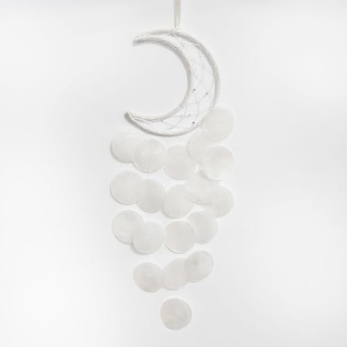 Pretty Jolly Small Outdoor Crescent Moon Woven Dream Catcher Wind Chimes
