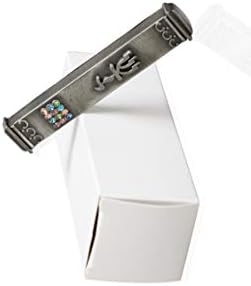 Holy Land Market Mezuzah Scroll - 3 Inches Silver 12 Tribes Ephod Breastplate