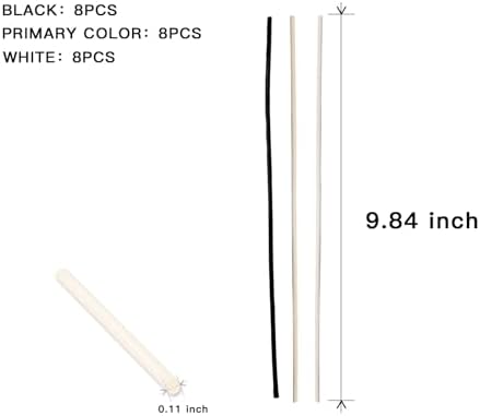 MysticHome 24PCS Natural Reed Diffuser Sticks - Strong Scent for Large Rooms Bathroom Bedroom