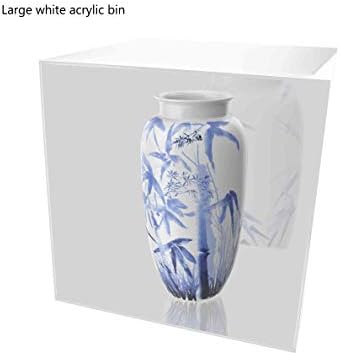 White Acrylic Display Cube Pedestal Art Sculpture Stan 12x12x12