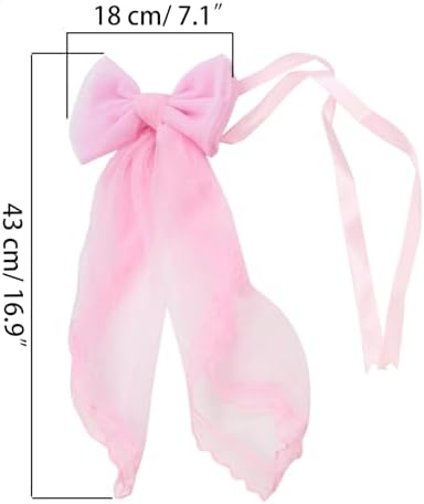 2 Pcs Pink Lace Bow Curtain Tiebacks for Home Office Decor