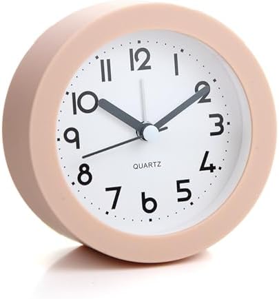 HIQU and HIST 4 Inch Pink Alarm Clock with Backlight