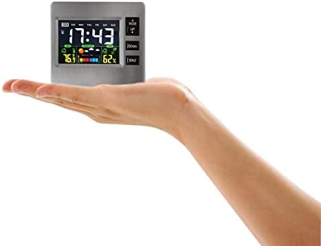 Lovskoo Digital Alarm Clock with Weather Display and Humidity Screen