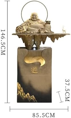 Yellow Floor-Standing Waterfall Fountain for Home Decor