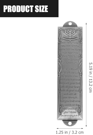VICASKY Mezuzah Scroll Door Hanger Brass Decor