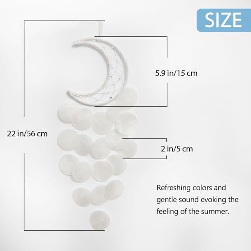 Pretty Jolly Small Outdoor Crescent Moon Woven Dream Catcher Wind Chimes