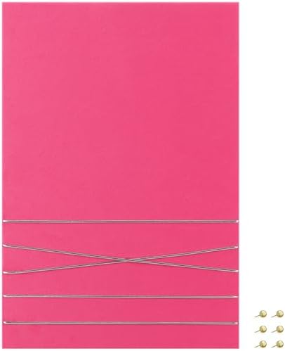 Navaris Velvet Memo Board 12x17 Bright Pink