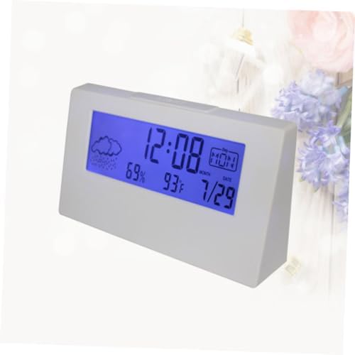 LCD Weather Alarm Clock with Temperature and Humidity Monitor