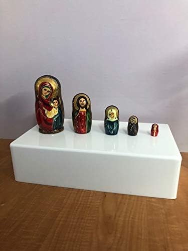 White 16W 9D 4H Art Sculpture Acrylic Display Stand