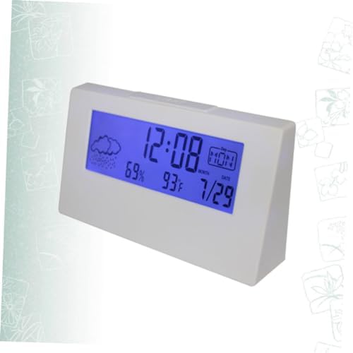 LCD Weather Alarm Clock with Temperature and Humidity Monitor
