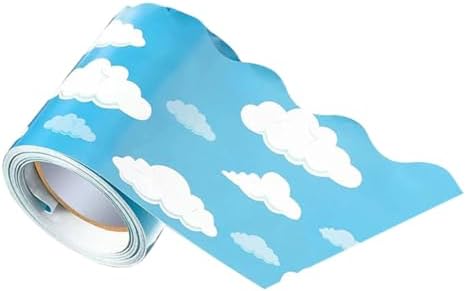 Zerodeko Cloud Pattern Bulletin Board Border Sticker Classroom Decor