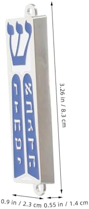 Wakauto Mezuzah Case with Hebrew Scroll and Decorative Metal Door Ornament