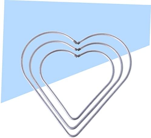 3pcs Heart Shaped Metal Macrame Hoops for DIY Dreamcatcher Wall Decor