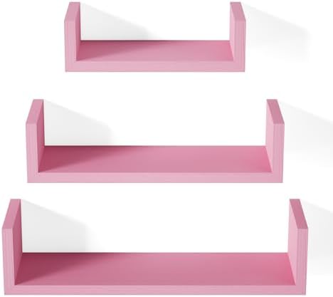 SRIWATANA Pink Floating Wall Shelves