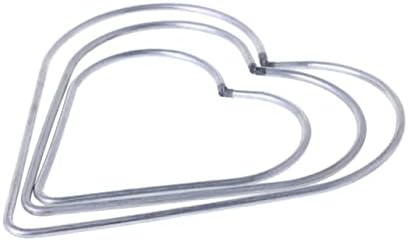 3pcs Heart Shaped Metal Macrame Hoops for DIY Dreamcatcher Wall Decor