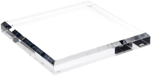 Plymor Clear Acrylic Square Beveled Display Base 6x6x075