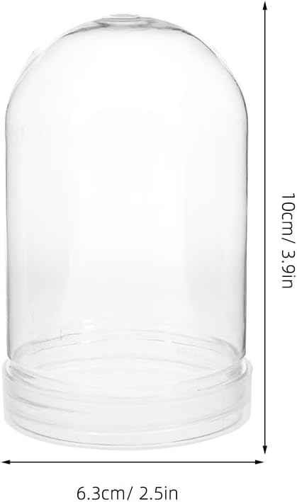 6Pcs Snowflake Globe Clear Plastic Water Globe DIY Arched Christmas Decoration