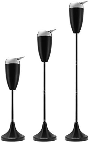 2 Pack Adjustable Black Outdoor Ashtray with Lid