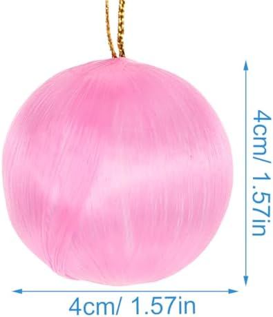 Amosfun 30pcs Colorful Silk Thread Ball Ornaments