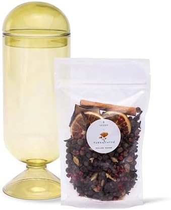 Skeem Moss Cloche Vessel with Potpourri