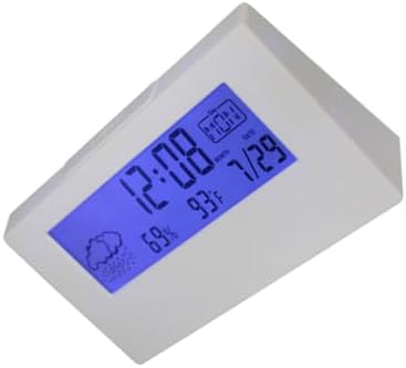 LCD Weather Alarm Clock with Temperature and Humidity Monitor