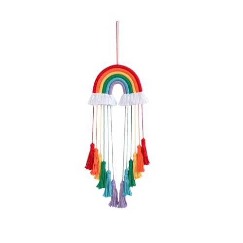Handmade Woven Dream Catcher with Rainbow Tassel