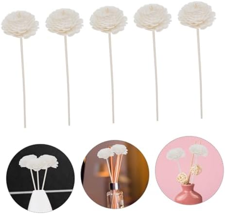 Vaguelly 10pcs Tiny Fake Flower Diffuser Sticks for Home Office Decor