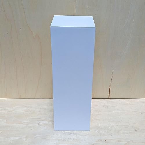 30 Inch x 12 Inch x 12 Inch Matte White Display Pedestal Stand