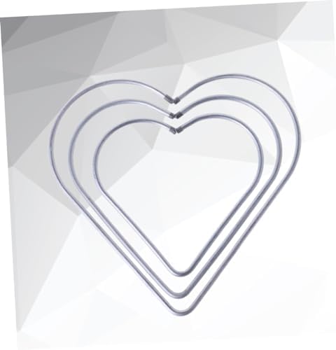 3pcs Heart Shaped Metal Macrame Hoops for DIY Dreamcatcher Wall Decor