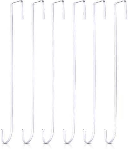 Hotop 15 Inch Wreath Hangers 6 Pieces White