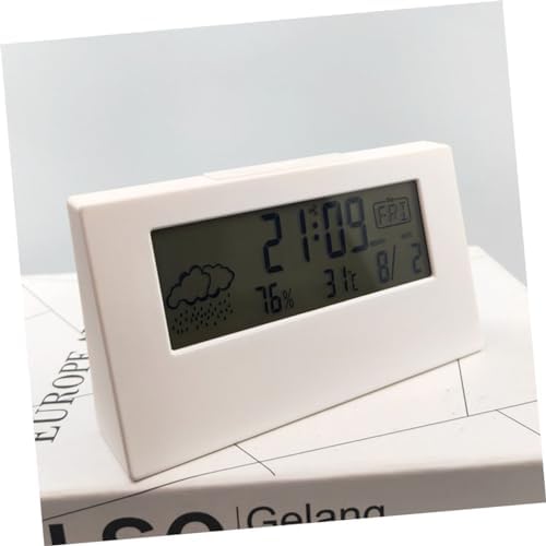 LCD Weather Alarm Clock with Temperature and Humidity Monitor