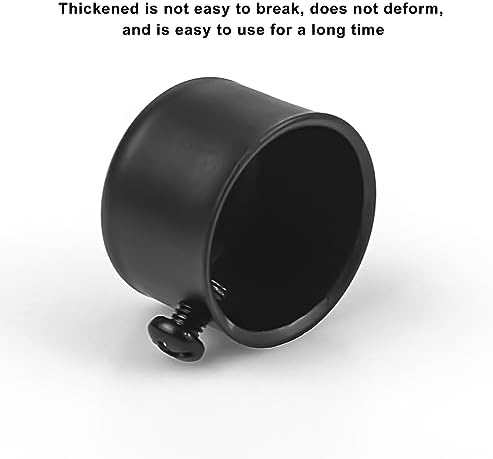 Curtain Rod Ends with Fixing Screws Black Durable 22mm Diameter