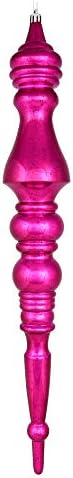 Vickerman 20 Inch Fuchsia Mercury Finial Ornament