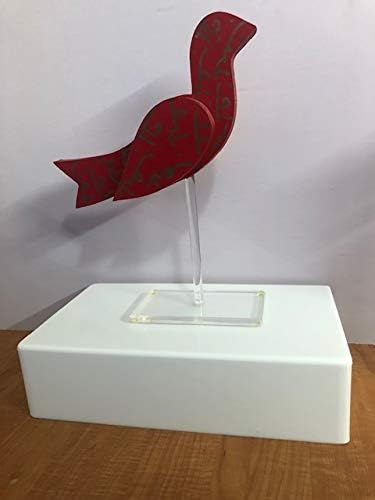 White 16W 9D 4H Art Sculpture Acrylic Display Stand