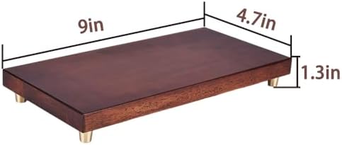 GOLDY WENDY Rectangular Wooden Tray Pedestal Base