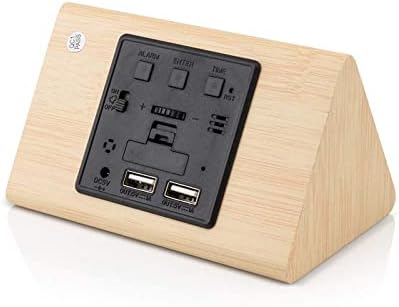 GEARONIC Wooden Digital Alarm Clock Triangle Design