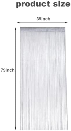Fly Curtain Beaded Door Curtain 79x39 Inch Grey Door Screen