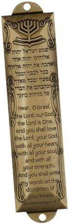 3X Mezuzah Wall Decor Plaque Ornament Metal Blessing Door Ornament Jewish Gift