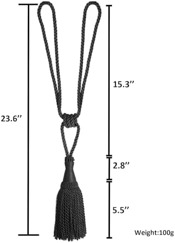 2 Pack Curtain Tiebacks with Tassel Modern Style