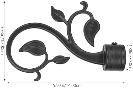 Cabilock 2pcs Black Curtain Rod Ends for Living Room Bedroom
