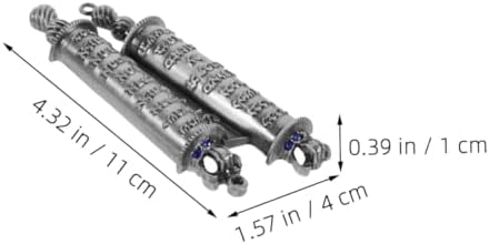 Ipetboom Mezuzah Blessing Scroll Set with 2 Metal Mezuzahs for Jewish Home Decor