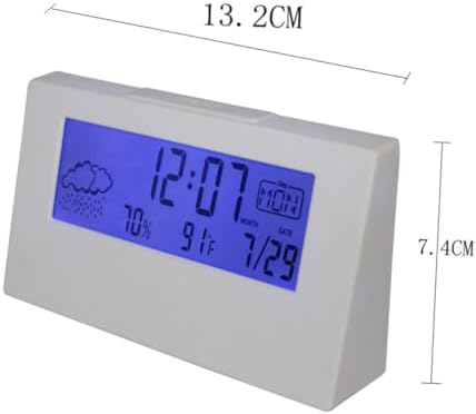 LCD Weather Alarm Clock with Temperature and Humidity Monitor