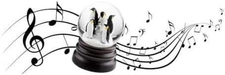 WHAT ON EARTH Musical Snow Globe with Penguins