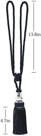 BEL AVENIR 4 Pack Crystal Curtain Holdbacks 1