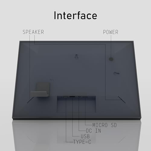 101 Digital Clock for Seniors Remote Photo Sharing Medication Reminders Auto Slideshow Dementia Aid Black Desk Mount