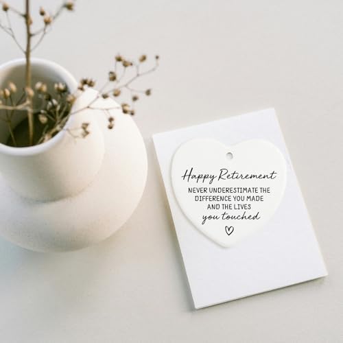 Retirement Gifts for Women Heart Shape Ornament Keepsake Sign
