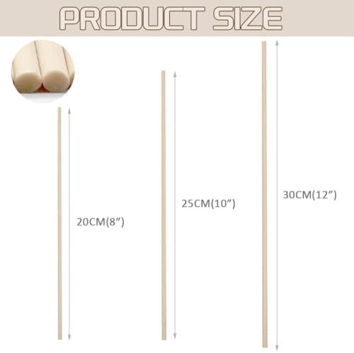 100PCS Reed Diffuser Sticks 3mm 12 Inch White