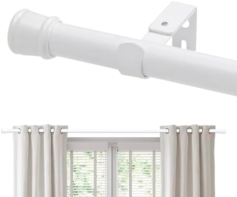 Adjustable White Curtain Rods 315-906 for Windows