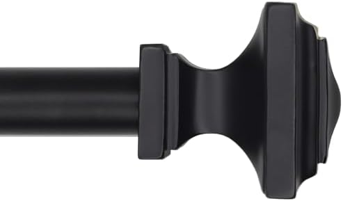 QITERI Black Adjustable Curtain Rod 32-88 Inches